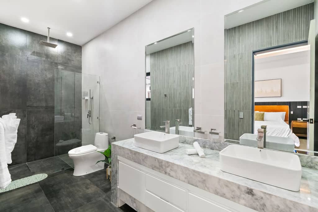 Bedroom 2 Dual Vanity Ensuite Bathroom