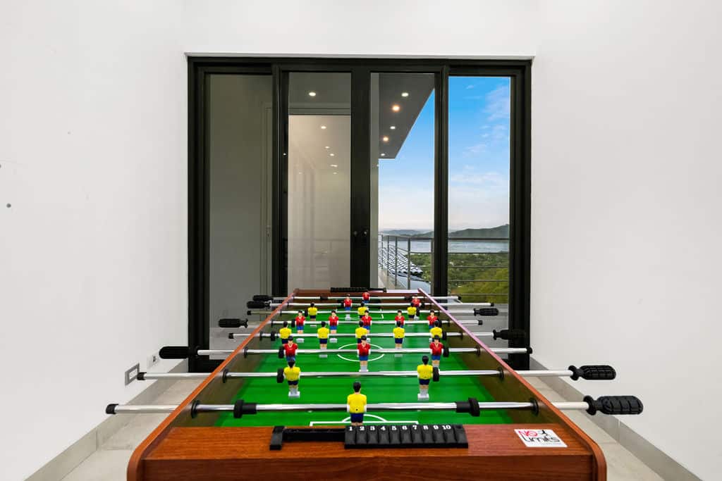 Second Floor Mezzanine Foosball Table with Ocean View